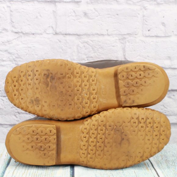 LL Bean Womens Brown Leather 8-Inch Insulated Ankle Duck Boots Size 10 M - Picture 6 of 9